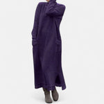 Claudine | Robe longue en maille à col montant et poches