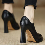 Bottines Basses en Cuir à Talon