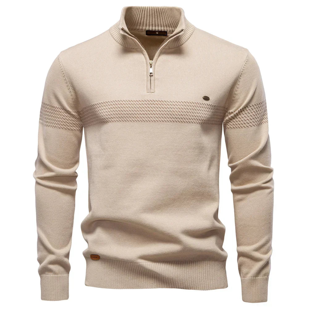 CLASSIC HALF-ZIP KNIT PULLOVER FOR MEN