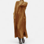 Claudine | Robe longue en maille à col montant et poches