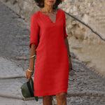 Émeline | Robe à col V à la coupe flatteuse