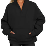 Carole | Sweat zippé à col montant