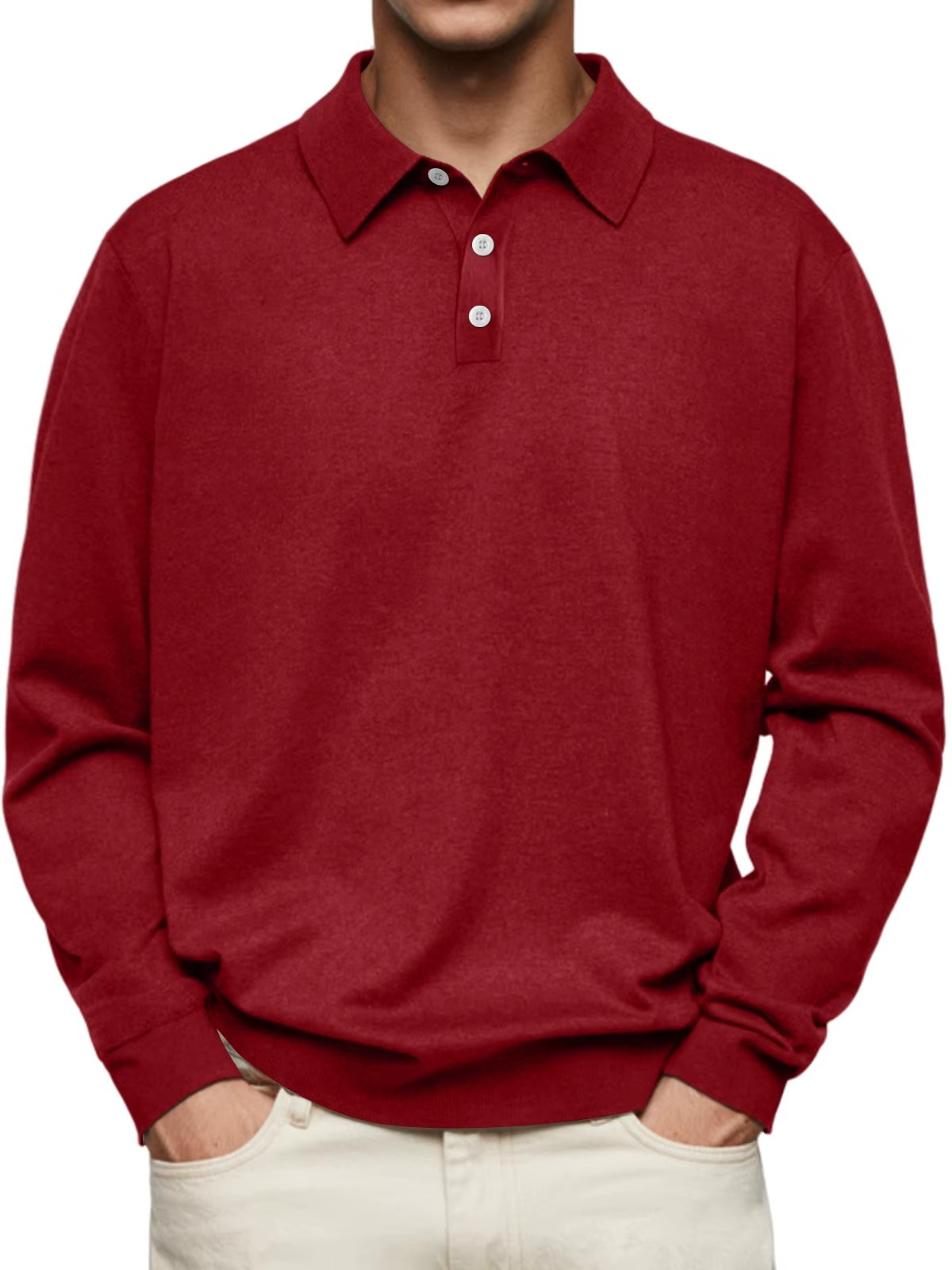 LONG SLEEVE POLO SHIRT FOR MEN