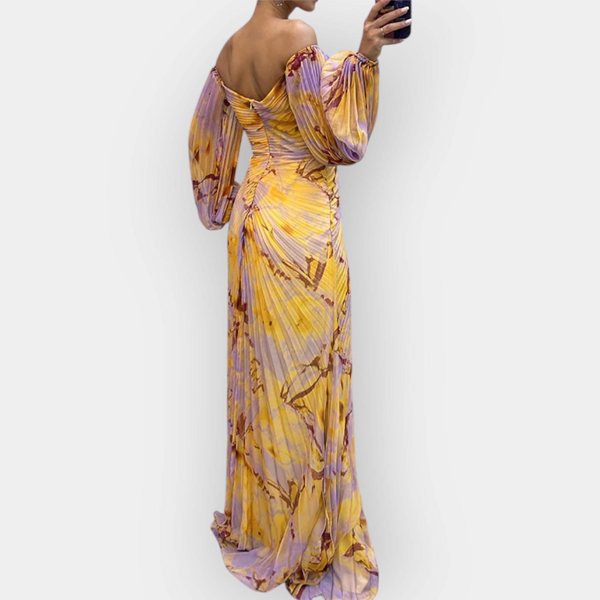 Robe à fente Jaune