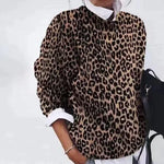 Denise | Pull ample à imprimé animalier