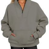 Carole | Sweat zippé à col montant