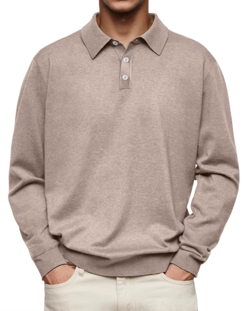 LONG SLEEVE POLO SHIRT FOR MEN