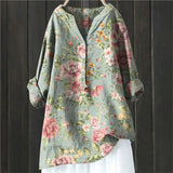 Nadège | Blouse vintage fleurie au tombé fluide