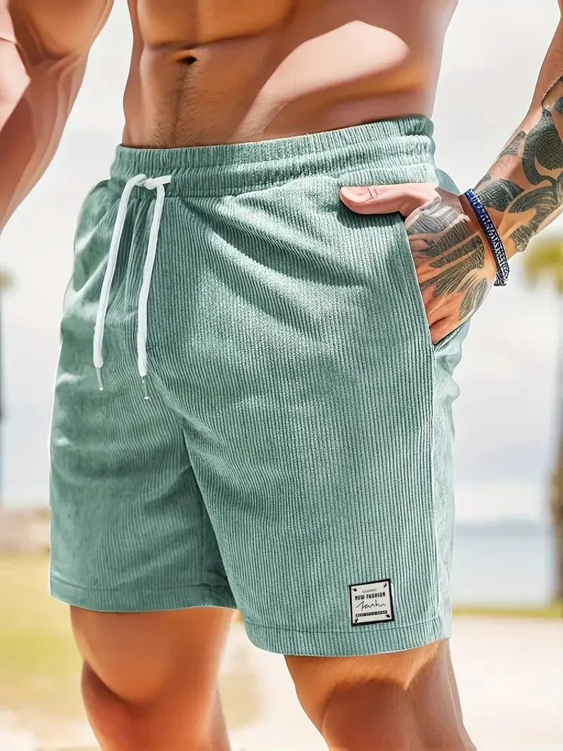 CORDUROY DRAWSTRING SHORTS FOR MEN