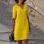 Émeline | Robe à col V à la coupe flatteuse