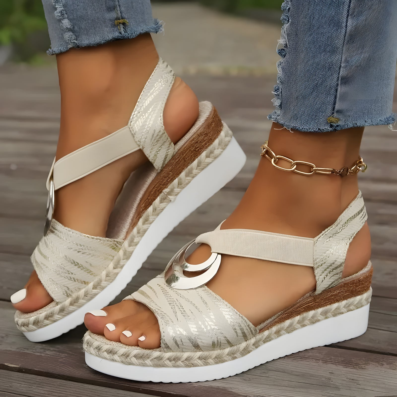 Emmie | Sandales orthopédiques femme élégantes Beige