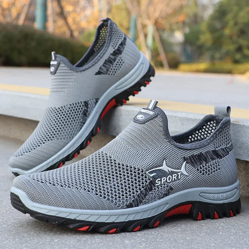 MESH SLIP-ON SNEAKERS FOR MEN