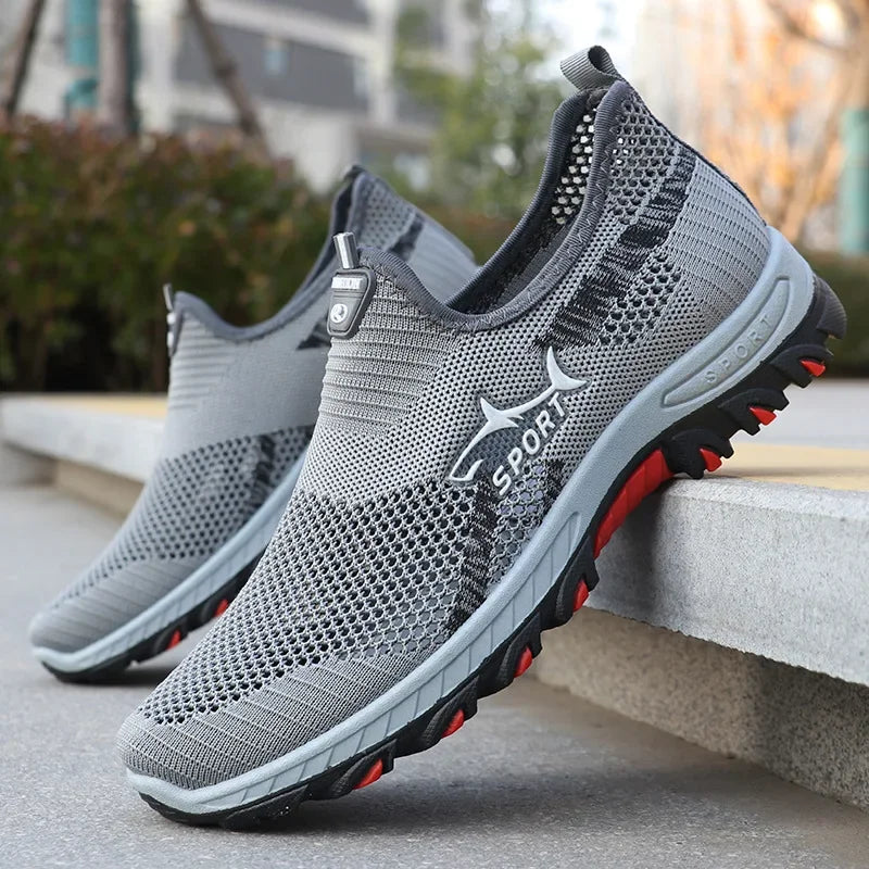 MESH SLIP-ON SNEAKERS FOR MEN