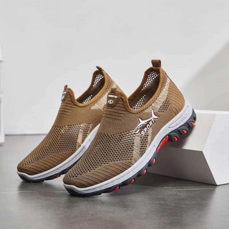 MESH SLIP-ON SNEAKERS FOR MEN
