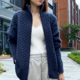 Céline | Gilet torsadé zippé à col montant