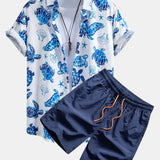 Ensemble — chemise à imprimé tortues & short de bain
