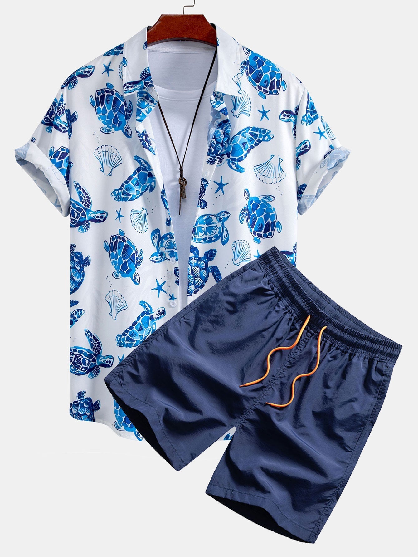 Ensemble — chemise à imprimé tortues & short de bain