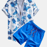Ensemble — chemise à imprimé tortues & short de bain