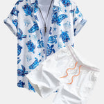 Ensemble — chemise à imprimé tortues & short de bain