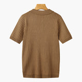 TEXTURED COTTON POLO FOR MEN
