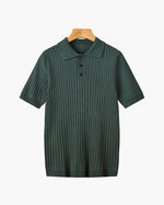 TEXTURED COTTON POLO FOR MEN