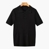 TEXTURED COTTON POLO FOR MEN