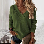 Marguerite | Pull ample à col V et larges poignets