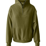 Carole | Sweat zippé à col montant