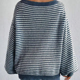 Rosalie | Pull ample à rayures et encolure Bardot