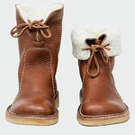 Bottes pour hommes en cuir imperméable avec doublure en laine