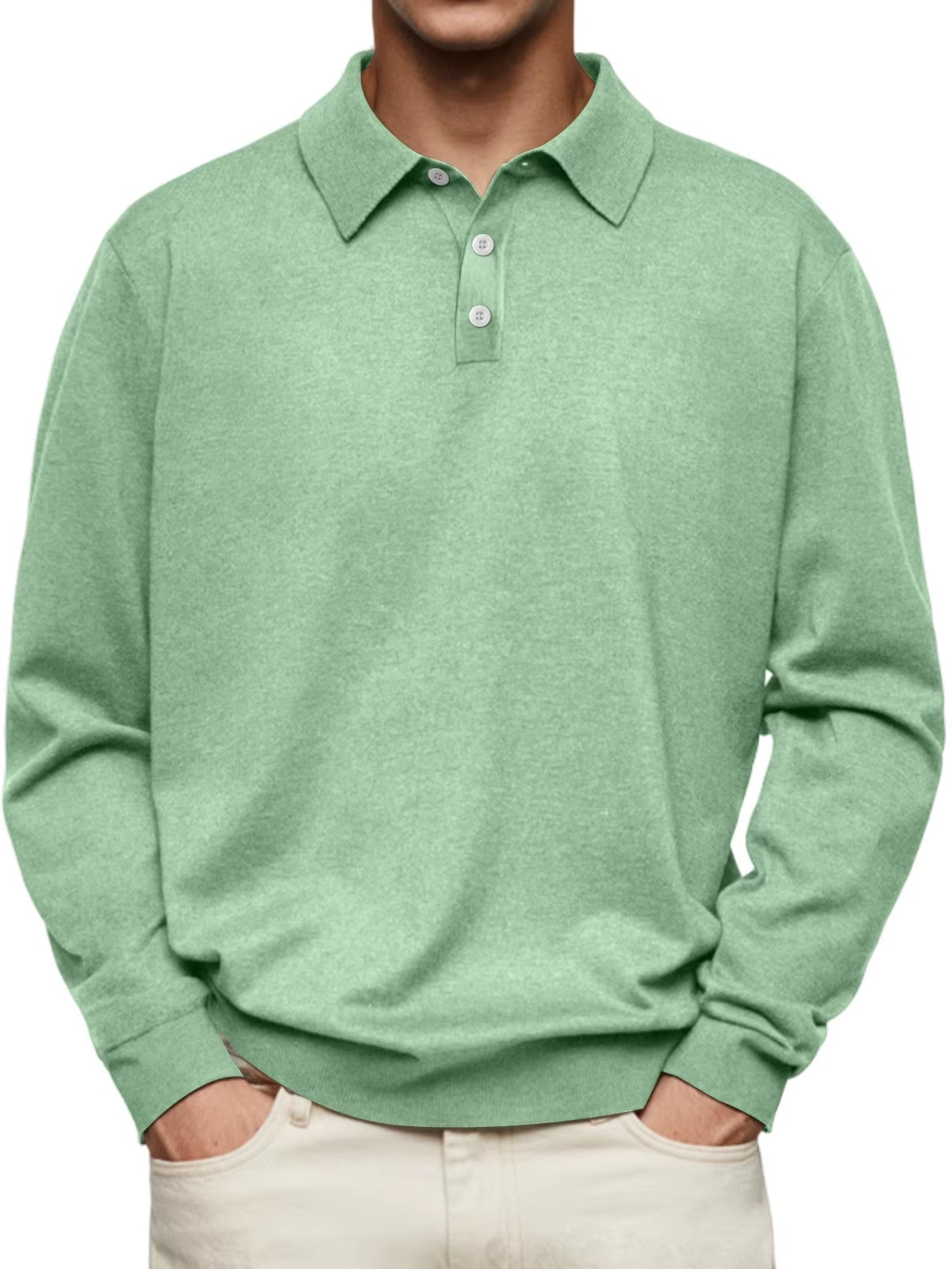 LONG SLEEVE POLO SHIRT FOR MEN