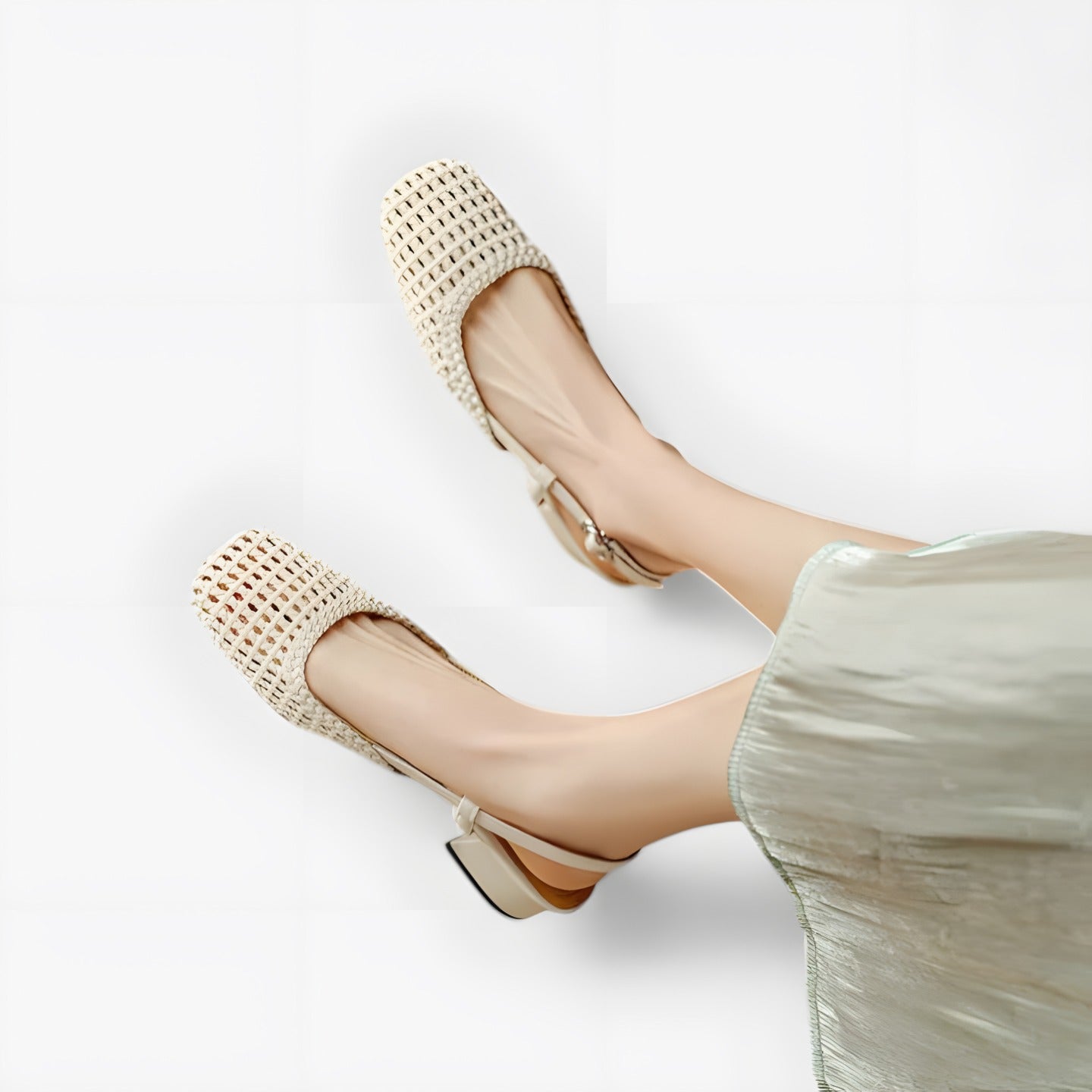 Camille | Sandales femme ouvertes chic Blanc cassé