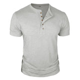 HENLEY NECK T-SHIRT FOR MEN