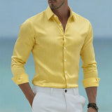 STRIPED POPLIN SHIRT FOR MEN