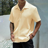 TEXTURED CUBAN SHIRT FOR MEN