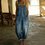 Mae™ | Salopette vintage en coton doux effet denim