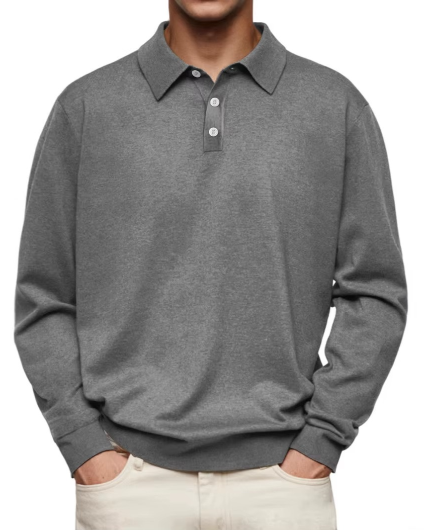 LONG SLEEVE POLO SHIRT FOR MEN