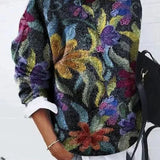 Denise | Pull ample à imprimé animalier
