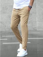 STRETCH COTTON TROUSERS FOR MEN