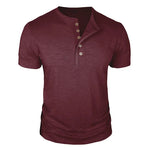 HENLEY NECK T-SHIRT FOR MEN