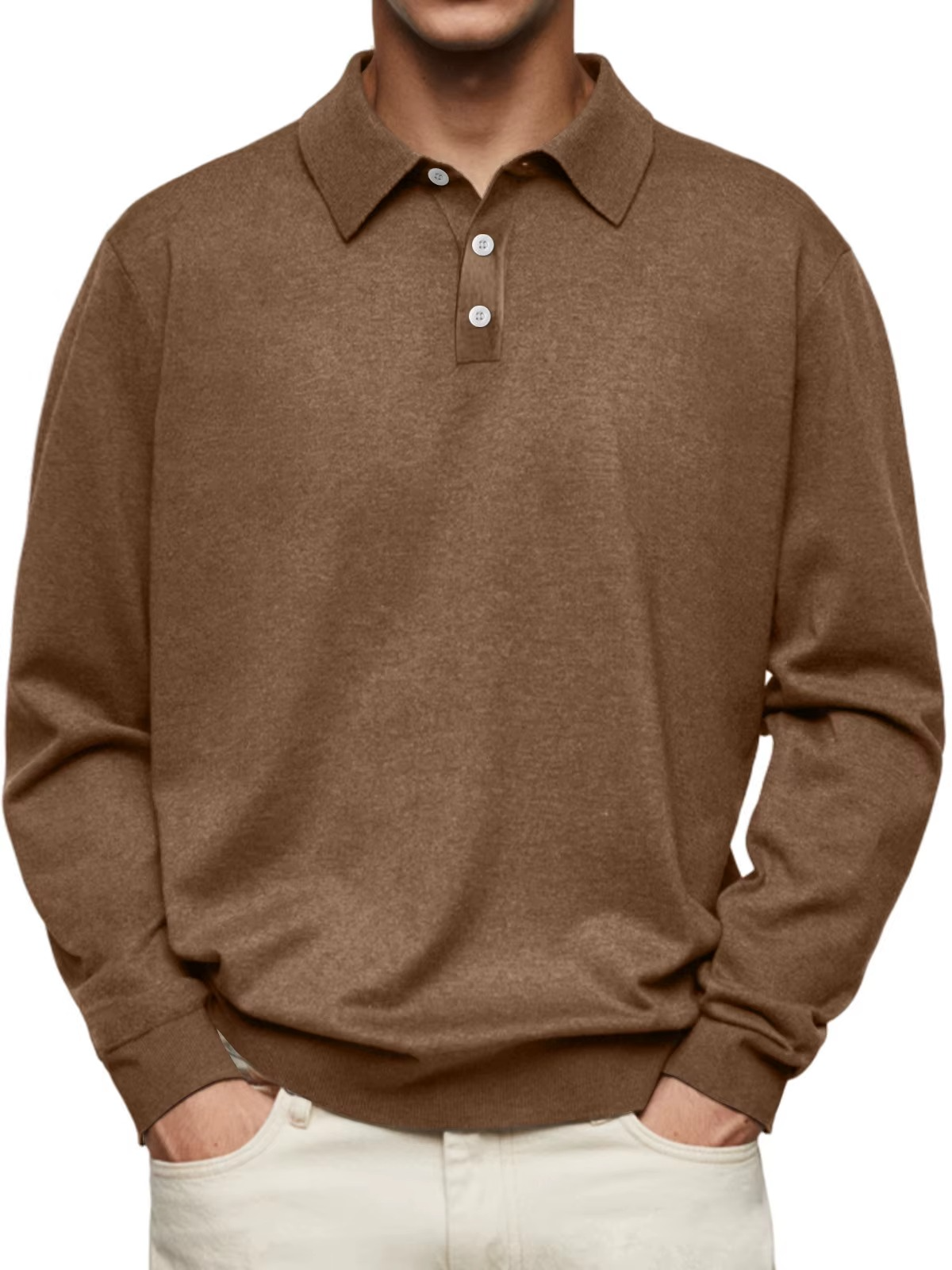 LONG SLEEVE POLO SHIRT FOR MEN