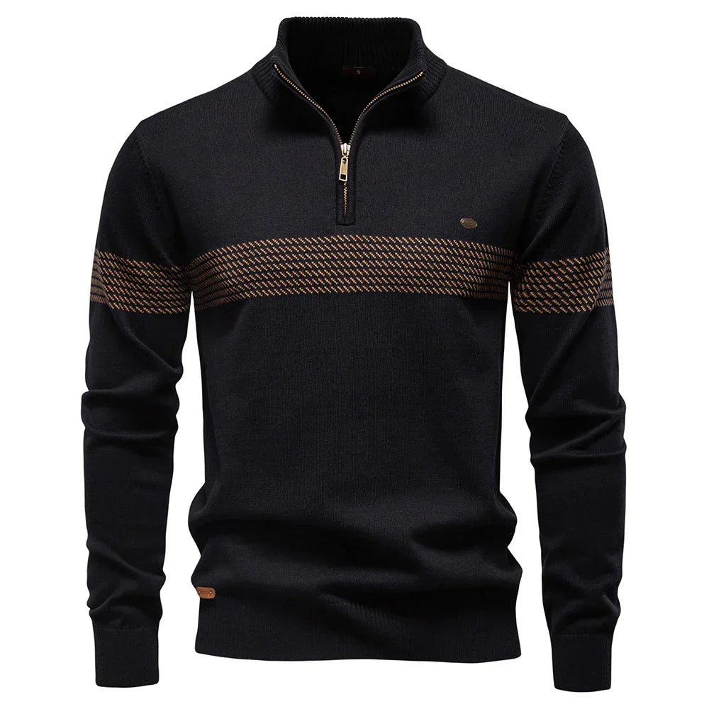 CLASSIC HALF-ZIP KNIT PULLOVER FOR MEN