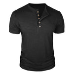 HENLEY NECK T-SHIRT FOR MEN