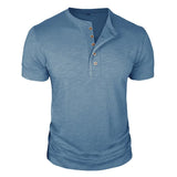 HENLEY NECK T-SHIRT FOR MEN