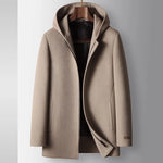 CLASSIC WOOL HOODED COAT FOR MEN