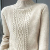 Jeannine | Pull torsadé à col montant
