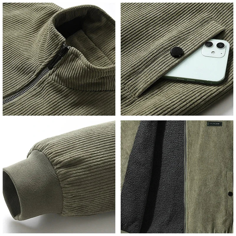 CORDUROY FLEECE JACKET FOR MEN