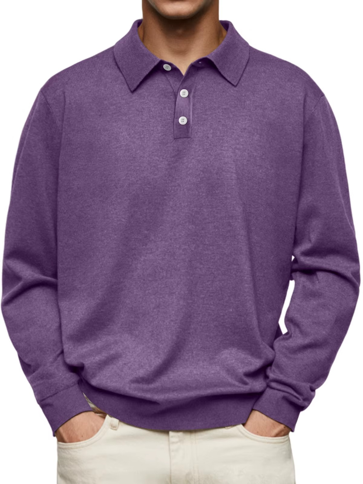 LONG SLEEVE POLO SHIRT FOR MEN