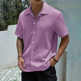 TEXTURED CUBAN SHIRT FOR MEN