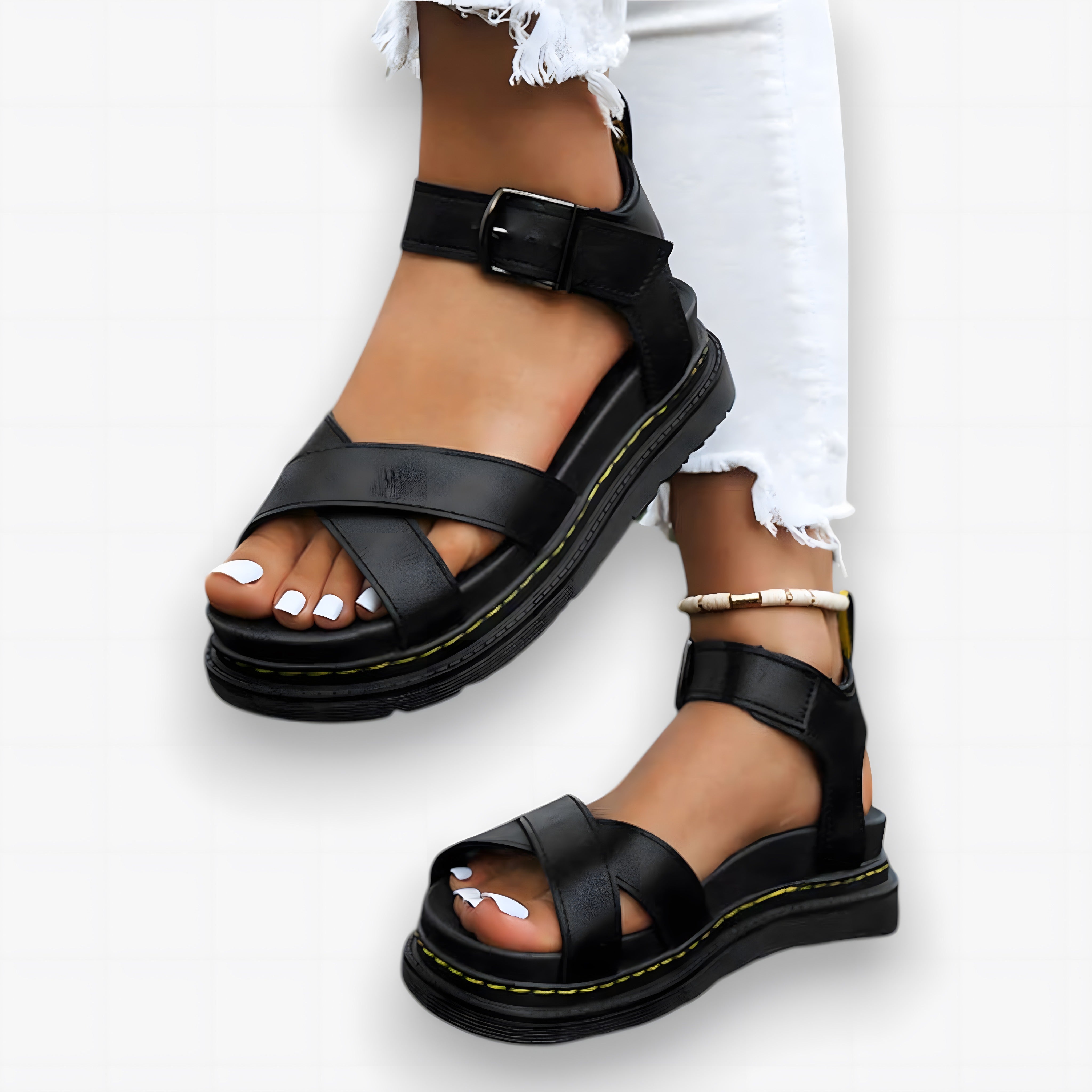 Etta | Sandales orthopédiques femme élégantes Noir